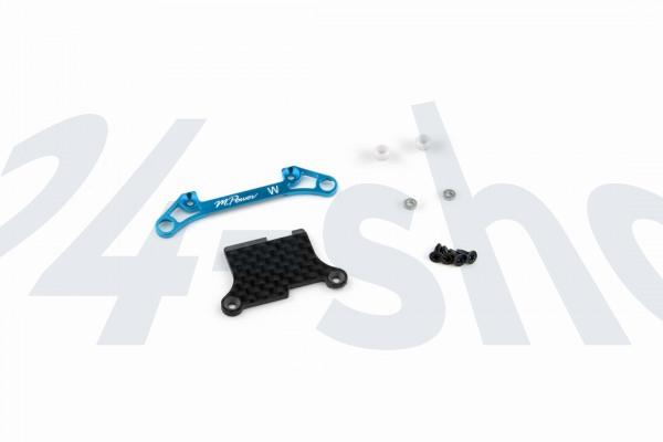 Mpower | Mini-Z Tuning | Alu Front Lower Arm Set Ver.2 (Wide/Cyan) | MAP005V2WC