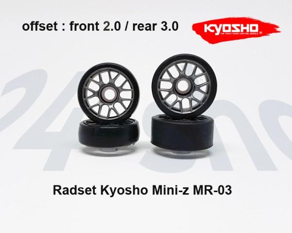 Radset (4) Mini-z MR-03 3.0 silber