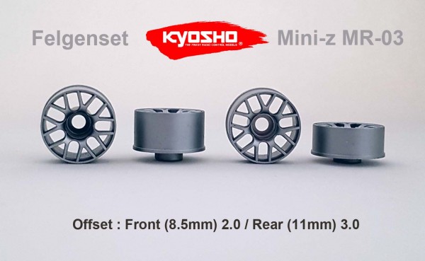 Felgenset Mini-z MR-03 2.0/3.0 silber