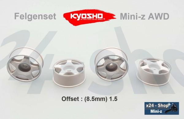 Felgenset Mini-z AWD 5-Speichen Design 1.5 weiss | x24FS1515w