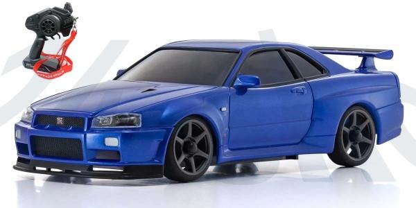 Mini-Z AWD NISSAN SKYLINE GT-R V-Spec Nur.II R34 blue (MA-020/KT531P) | K.32629MB