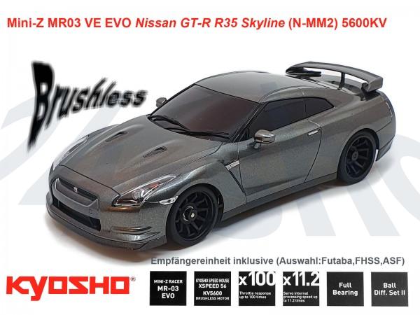 kyosho | Mini-Z MR03 EVO Nissan GT-R R35 Skyline dark metal grey | K.32791