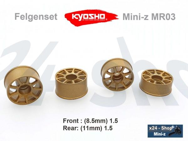 Felgenset Mini-z MR-03 Offset 1.5 gold