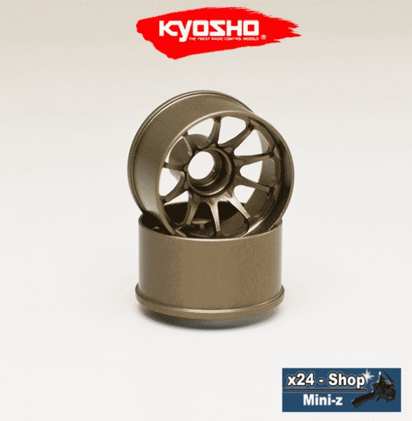 Mini-z MR-03 Alu-Felge 10 Speichen, rear bronze (2) R246-1601