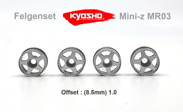 Felgenset Mini-z MR-03 1/1 silber 5 Spoke fun