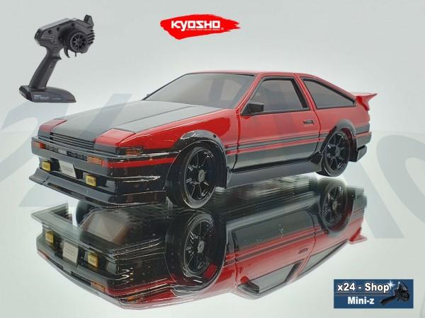 Mini-Z AWD Toyota Sprinter Trueno AE86 Aero Kit Carbon Black/Red (MA-020/KT531P) | 21s410bkcr