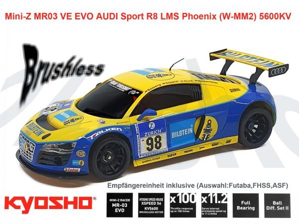 Mini-Z MR03 VE EVO Audi R8 LMS Phoenix Racing (W-MM2) 5600KV