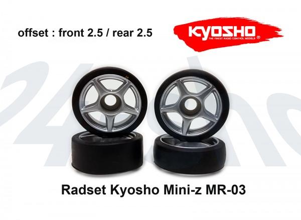 Radset (4) Mini-z MR-03 2.5 silber