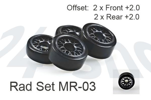 Radset (4) Mini-z MR-03 2.0+ , schwarz