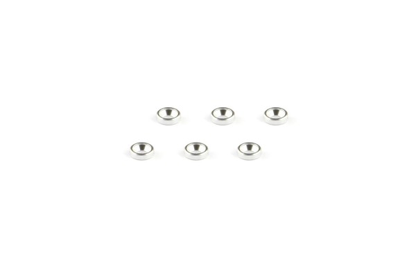 Aluminum M2 Countersunk Washer Silver (6pcs) WC-M2S-S