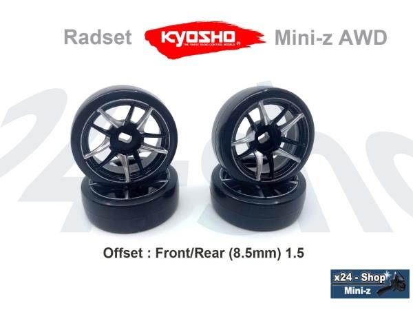 Radset Mini-z AWD 1.5 black-chrome Drift / x24RS1515bc