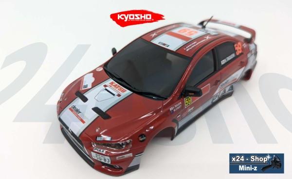 Kyosho Mini-z | Ersatz Karosserie | Autoscale | Mitsubishi Lancer Evolution X Dealer Team PWRC2008 | MZP462Mx24