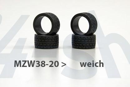 Reifen Mini-z Radial, 11mm (4) mzw38-20