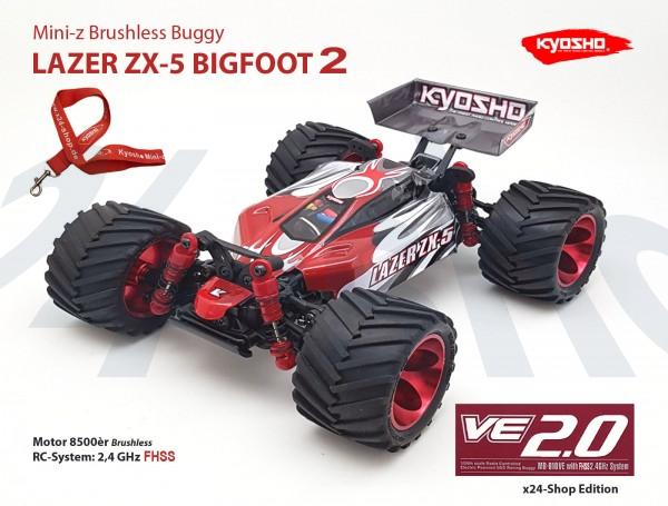 Mini-z Brushless Buggy#VE FHSS LAZER ZX-5 BIGFOOT 2