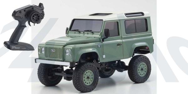 Kyosho | Mini-Z Crawler | MX-01 | Land Rover Defender 90 Heritage Grasmere Green - Alaska White | K.32527GR