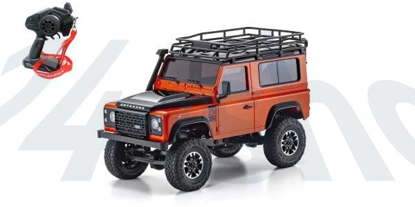 Kyosho | Mini-Z Crawler | MX-01 | Land Rover Defender 90 Adventure Phoenix Orange - Santorini Black | K.32531MO
