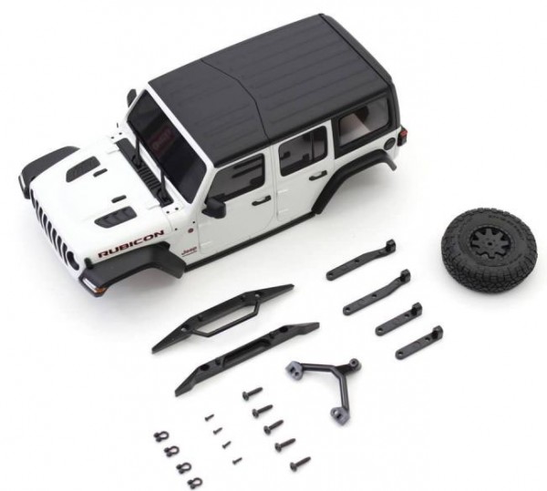 MINI-Z Crawler | K.MXB01W | Kyosho | Karossserie Jeep Wrangler Rubicon Mini-Z 4X4 MX01 White Mini-Z 4X4 MX01