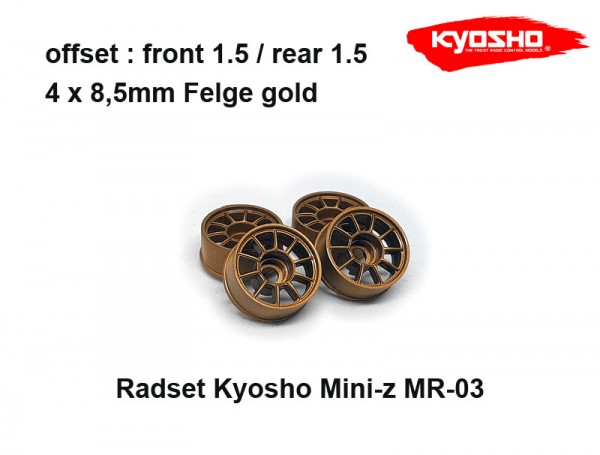 Felgenset Mini-z MR-03 / Kyosho / gold